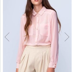 Valerie Dumaine Berit shirt. Pale pink.  Xs.